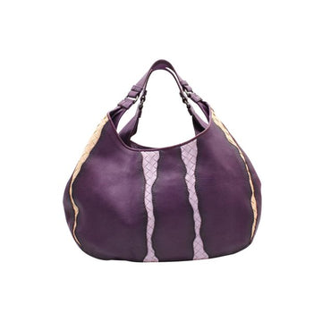 BOTTEGA VENETA Purple Campana Intrecciato Shoulder Bag