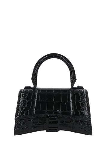BALENCIAGA Hourglass XS in Croc Embossed Leather