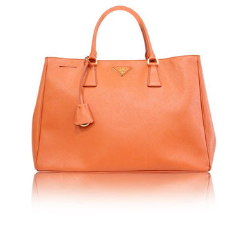 PRADA Saffiano Luxe Orange Tote Bag