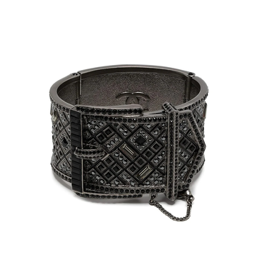 CHANEL Embellished Belt Cuff Bracelet