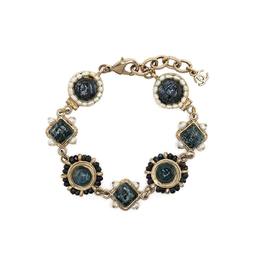 CHANEL Stone Embellished Baroque Bracelet