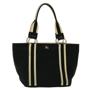 BURBERRY Tote Bag Canvas Black Auth bs5072