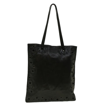 PRADA Shoulder Bag Leather Black Auth bs5139