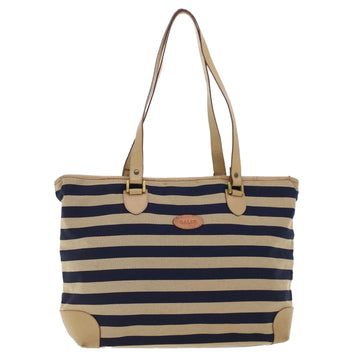 BALLY Tote Bag Canvas Beige Auth bs5502