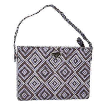 PRADA Shoulder Bag Canvas Purple Auth bs5783