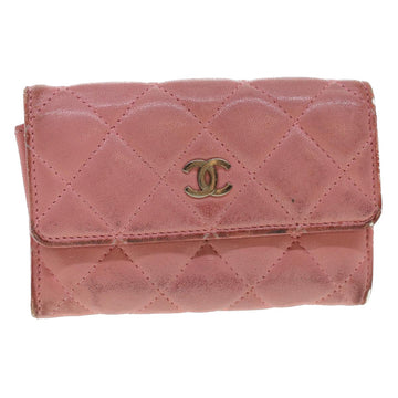 Gucci Pink Matelasse Leather GG Marmont Compact Wallet Gucci