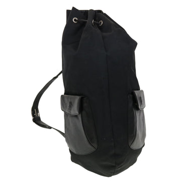 GIANNI VERSACE Shoulder Bag Nylon Black Auth bs5993