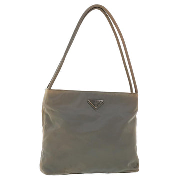 PRADA Shoulder Bag Nylon Gray Auth bs6399