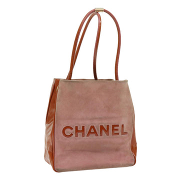CHANEL Shoulder Bag Suede Pink CC Auth bs6446