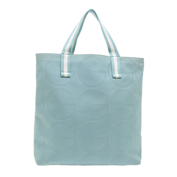 GUCCI Tote Bag Canvas Light Blue 123439 Auth bs6465