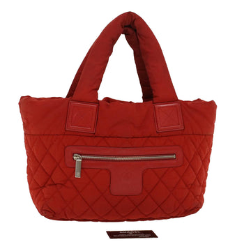 CHANEL Cocoko Koon PM Hand Bag Nylon Red CC Auth bs6489