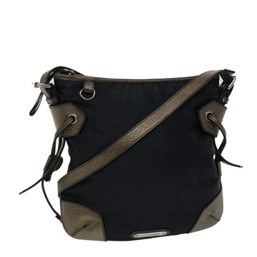 BURBERRY Shoulder Bag Nylon Black Auth bs6753