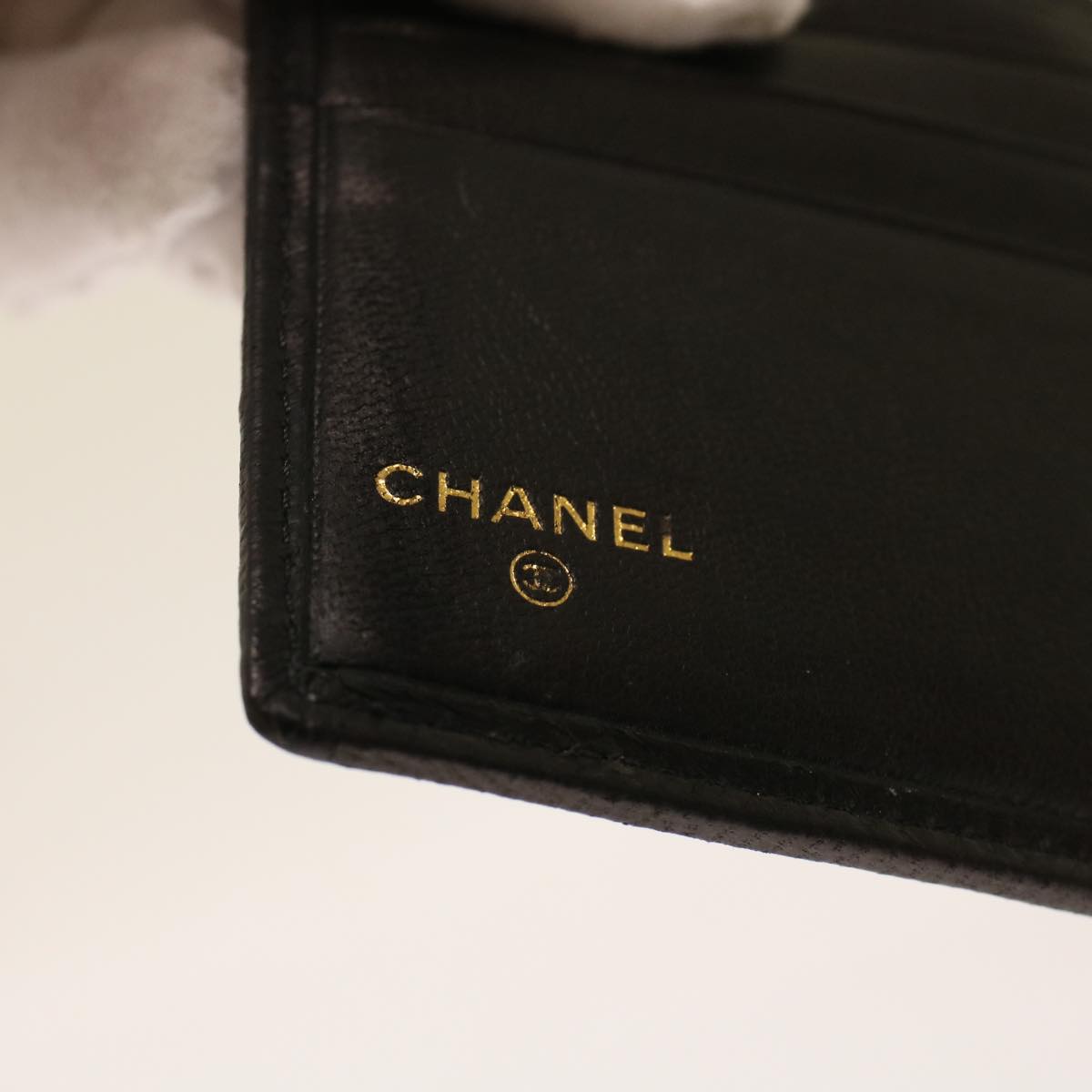 CHANEL Bicolole Wallet Leather Black CC Auth bs6820