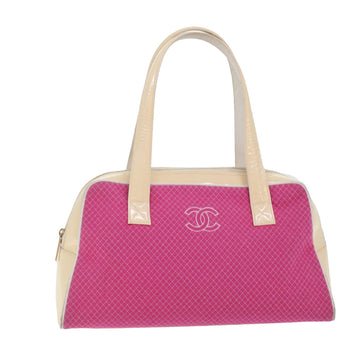 CHANEL Shoulder Bag Tweed Pink CC Auth bs6851