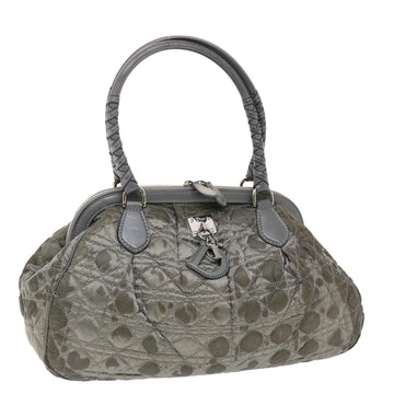 CHRISTIAN DIOR Canage Shoulder Bag Nylon Gray 02-BO-0048 Auth bs6862