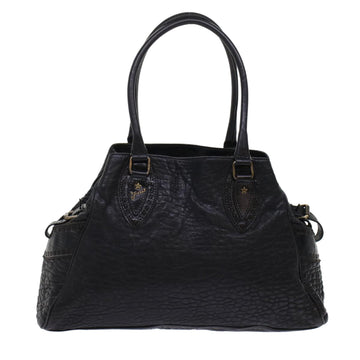 FENDI Shoulder Bag Leather Black Auth bs6922