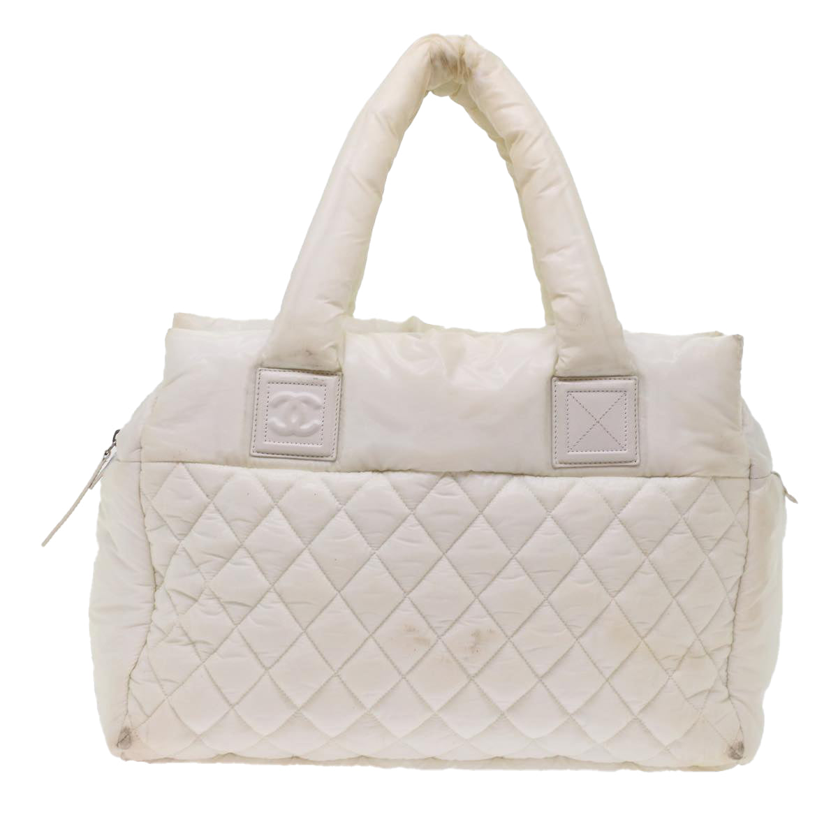 CHANEL Coco Cocoon Hand Bag Patent Leather White CC Auth bs6942 ref.1025841  - Joli Closet