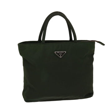 PRADA Hand Bag Nylon Green Auth bs6998