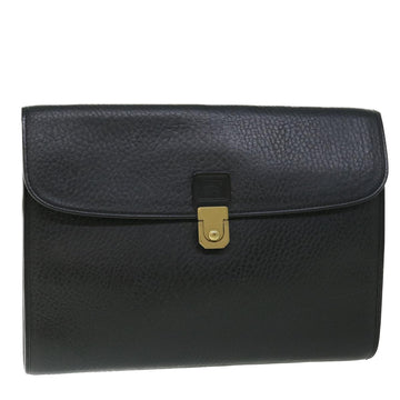 BURBERRYSs Briefcase Leather Black Auth bs7548