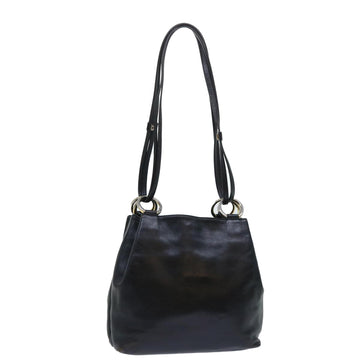 BALLY Shoulder Bag Leather Black Auth bs7621