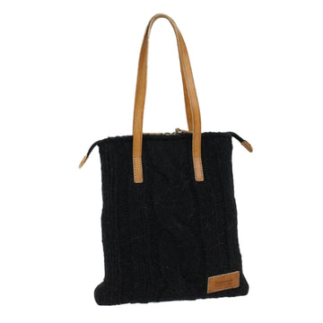 BURBERRYSs Blue Label Tote Bag Wool Black Brown Auth bs7885