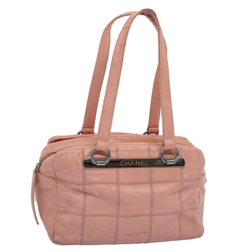 CHANEL Shoulder Bag Caviar Skin Pink CC Auth bs8334