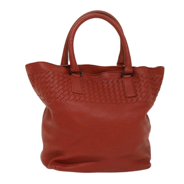 BOTTEGAVENETA INTRECCIATO Tote Bag Leather Red Auth bs8358