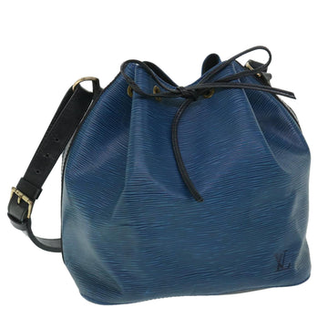 LOUIS VUITTON Epi Petit Noe Shoulder Bag Bicolor Black Blue M44152 Auth bs8444