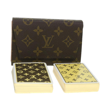 LOUIS VUITTON Monogram Playing Cards Case LV Auth bs8667