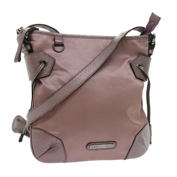 BURBERRY Shoulder Bag Nylon Purple Auth bs8714