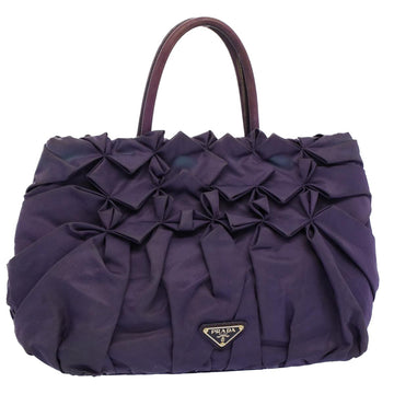 PRADA Hand Bag Nylon Purple Auth bs8898