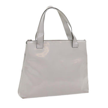 PRADA Shoulder Bag Leather Gray Auth bs8901