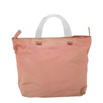 PRADA Hand Bag Nylon Pink Auth bs9237