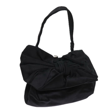 VALENTINO Hand Bag Velor Black Auth bs9252
