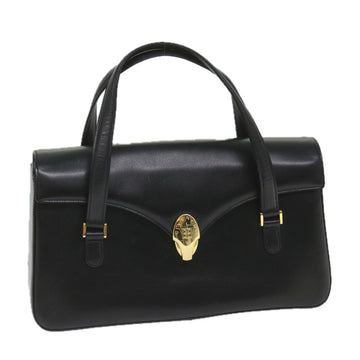 GIVENCHY Hand Bag Leather Black Auth bs9528