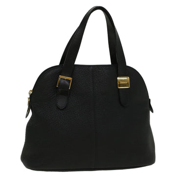 BURBERRYSs Hand Bag Leather Black Auth bs9530