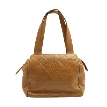 Pre-Owned Chanel V Stitch Chevron Vintage Lambskin Brown Ladies Handbag  (Fair) 