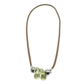 MARNI Brown Metallic Necklace With Pvc Beads