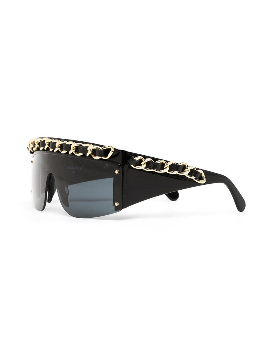 Silver Chain Sunglasses Lady Gaga Snooki Rihanna Gangsta Dark Lenses  Hanging - Walmart.com