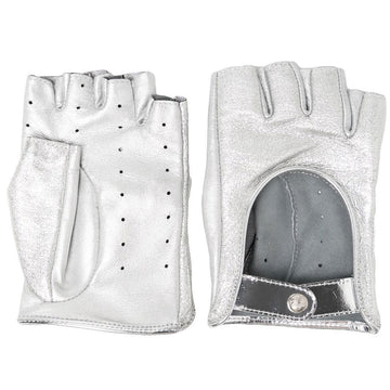 CHANEL Metallic Lambskin Gloves