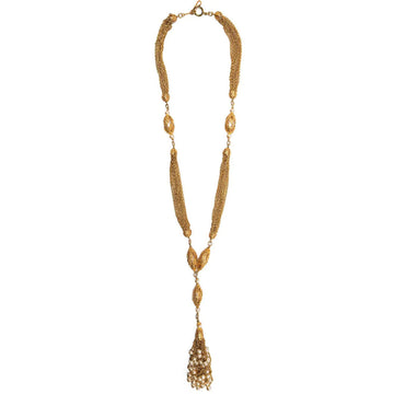 CHANEL Pearl-Embellished Multi-Chain Necklace
