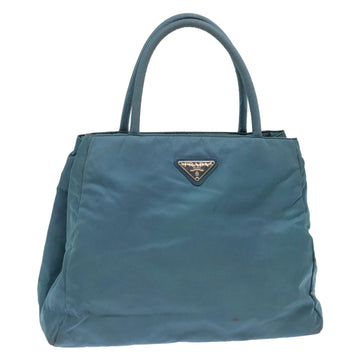 PRADA Hand Bag Nylon Blue Auth cl714