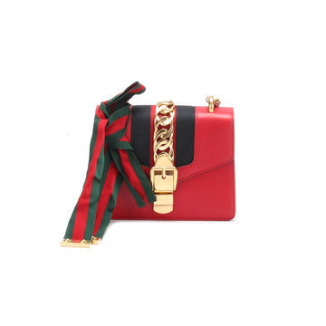 GUCCI Gucci Sylvie Leather Mini Chain Bag
