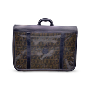 FENDI Vintage Zucca Monogram Vinyl Canvas Travel Bag Suitcase