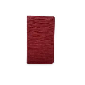 LOUIS VUITTON Red Epi Leather Vertical Bifold Long Wallet