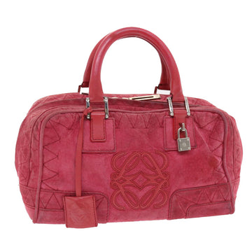 LOEWE Hand Bag Suede Red Auth ep1175