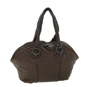 BOTTEGAVENETA Shoulder Bag Leather Brown Auth ep1865
