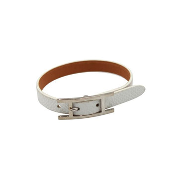 HERMeS White Behapi Bracelet In Epsom Leather