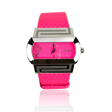 VERSACE Fluo Pink Fuchsia Psq 99 Ladies Hippodrome Wrist Watch