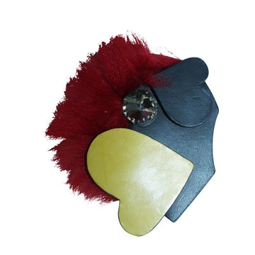 MARNI Brooch with Hearts and Fur